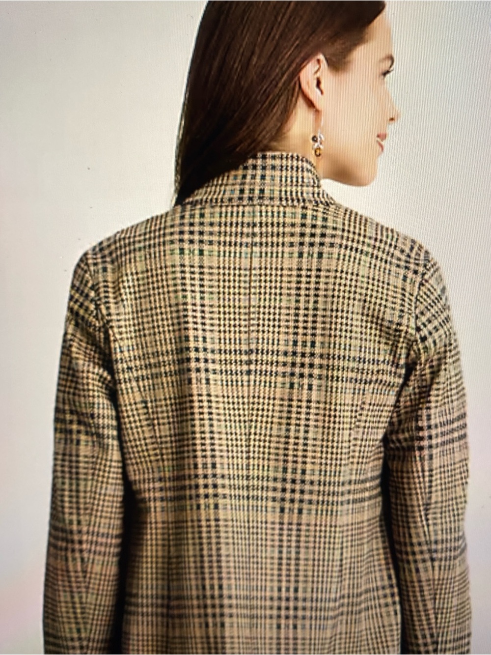 J. Jill Brown and Cream Plaid Knit Blazer-NWT-Small - Picture 6 of 6
